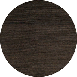 Round Abstract Dark Brown Modern Rug, abs5574