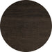 Round Abstract Dark Brown Modern Rug, abs5574