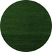 Round Machine Washable Abstract Green Modern Area Rugs, wshabs5574grn