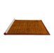 Sideview of Machine Washable Abstract Orange Red Rug, wshabs5575