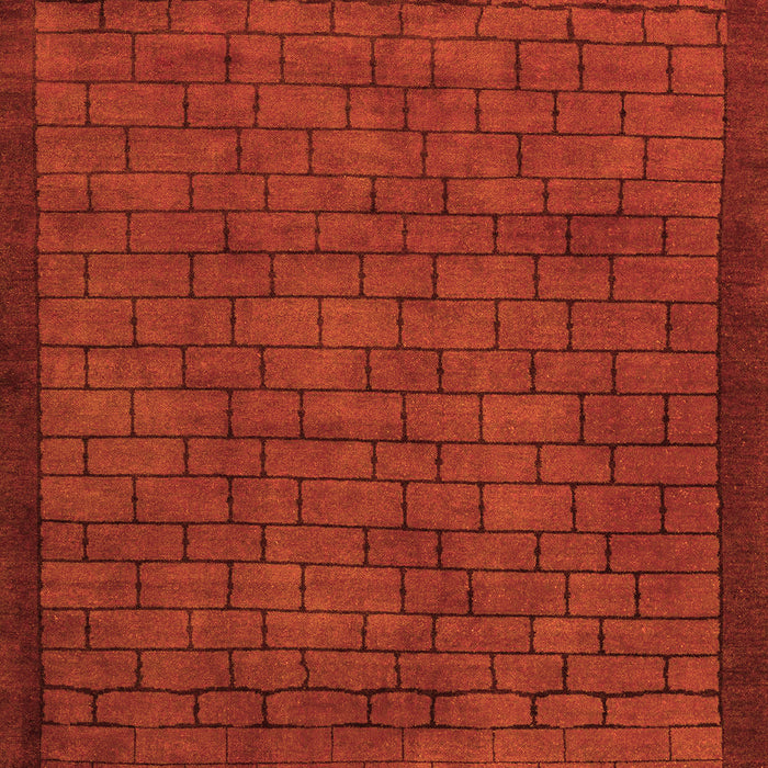 Machine Washable Abstract Orange Modern Area Rugs, wshabs5575org