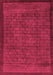 Machine Washable Abstract Pink Modern Rug, wshabs5575pnk