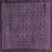 Square Abstract Blue Modern Rug, abs5575blu