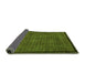 Sideview of Abstract Green Modern Rug, abs5575grn