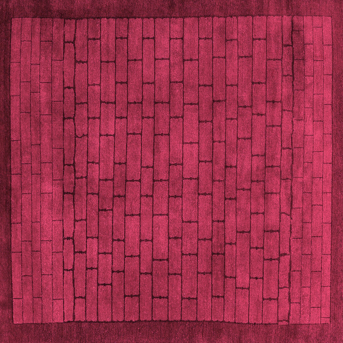 Square Machine Washable Abstract Pink Modern Rug, wshabs5575pnk