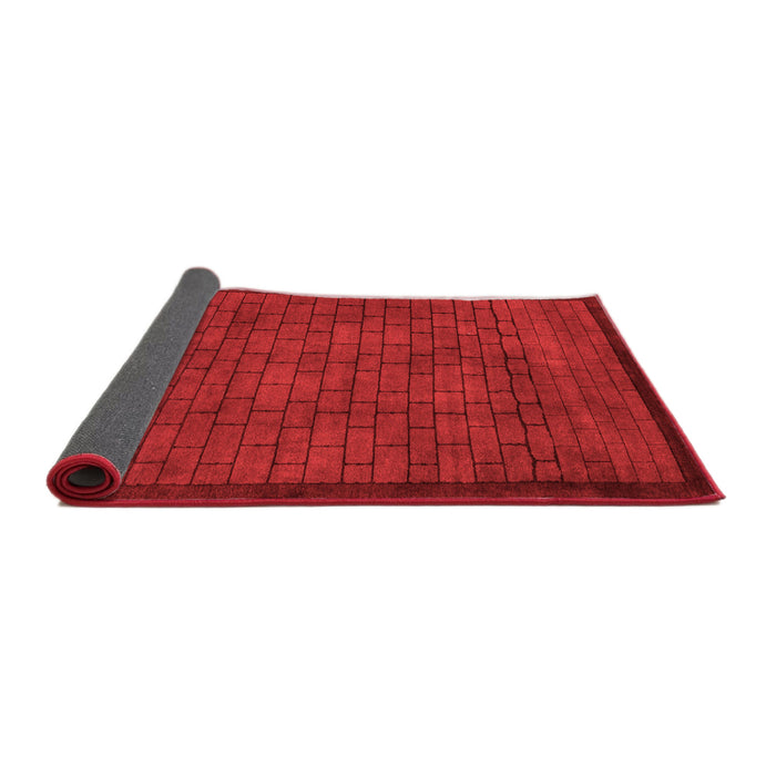 Abstract Red Modern Area Rugs