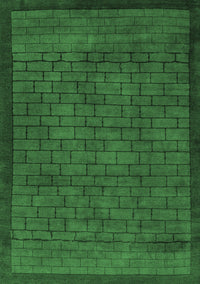 Abstract Emerald Green Modern Rug, abs5575emgrn