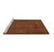 Sideview of Machine Washable Abstract Brown Modern Rug, wshabs5575brn