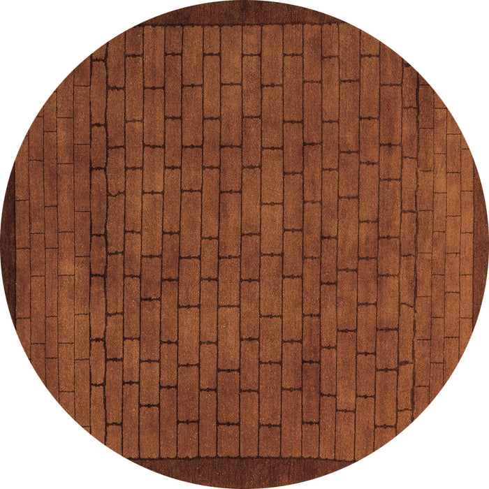 Round Machine Washable Abstract Brown Modern Rug, wshabs5575brn