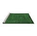 Sideview of Machine Washable Abstract Emerald Green Modern Area Rugs, wshabs5575emgrn