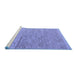 Sideview of Machine Washable Solid Blue Modern Rug, wshabs5576blu