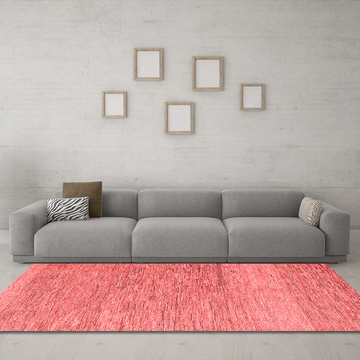 Modern Red Washable Rugs