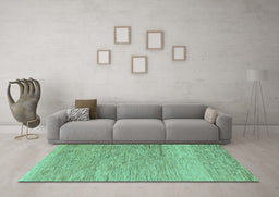 Machine Washable Solid Turquoise Modern Area Rugs in a Living Room,, wshabs5576turq