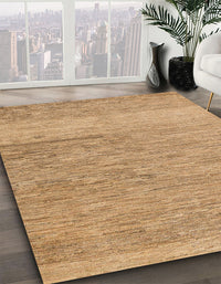 Abstract Chocolate Brown Solid Rug, abs5576