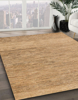 Machine Washable Abstract Chocolate Brown Rug in a Family Room, wshabs5576