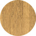 Round Solid Brown Modern Rug, abs5576brn