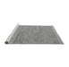 Sideview of Machine Washable Solid Gray Modern Rug, wshabs5576gry