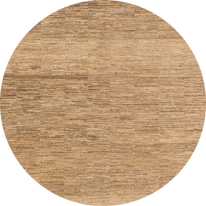 Round Machine Washable Abstract Chocolate Brown Rug, wshabs5576
