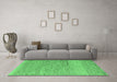 Machine Washable Solid Emerald Green Modern Area Rugs in a Living Room,, wshabs5576emgrn