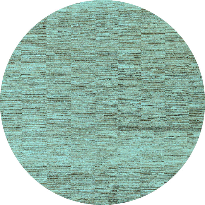 Round Solid Light Blue Modern Rug, abs5576lblu