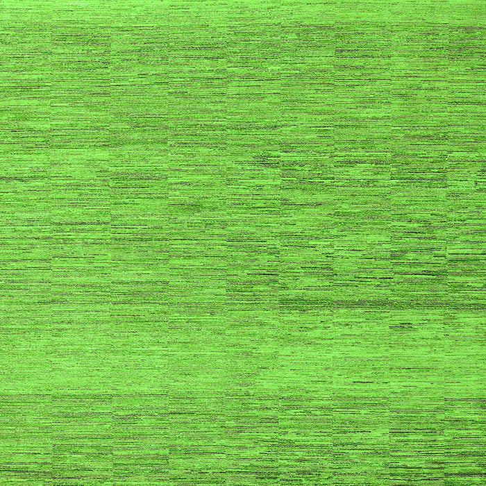 Square Machine Washable Solid Green Modern Area Rugs, wshabs5576grn