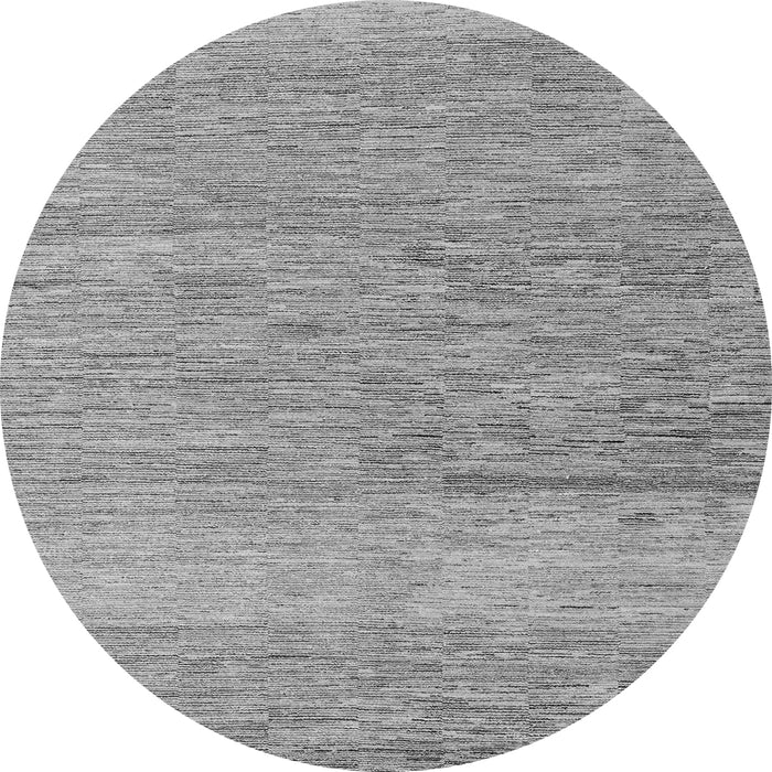 Round Solid Gray Modern Rug, abs5576gry