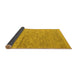 Sideview of Solid Yellow Modern Rug, abs5576yw