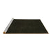 Sideview of Machine Washable Abstract Brown Modern Rug, wshabs5577brn