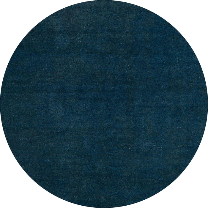 Round Abstract Teal Green Modern Rug, abs5577