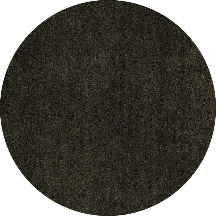 Round Abstract Brown Modern Rug, abs5577brn