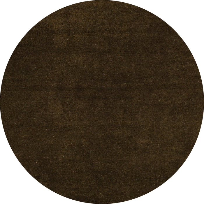 Round Machine Washable Abstract Orange Modern Area Rugs, wshabs5577org