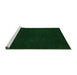 Sideview of Machine Washable Abstract Green Modern Area Rugs, wshabs5577grn