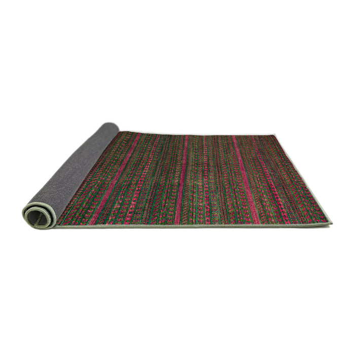 Sideview of Abstract Army Green Modern Rug, abs5578