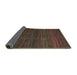 Sideview of Abstract Army Green Modern Rug, abs5578