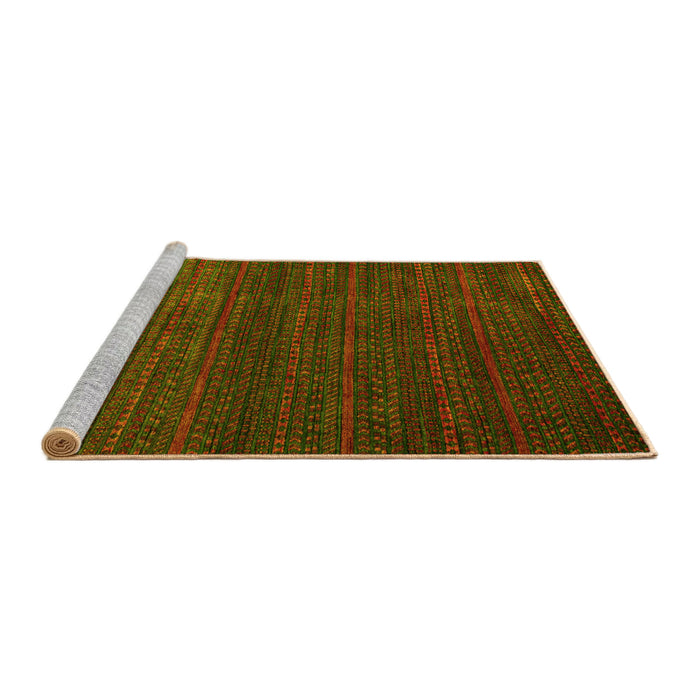 Sideview of Machine Washable Abstract Yellow Modern Rug, wshabs5578yw