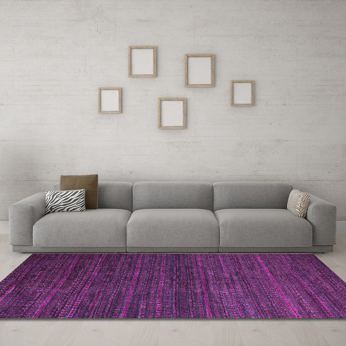 Machine Washable Abstract Purple Modern Area Rugs in a Living Room, wshabs5578pur