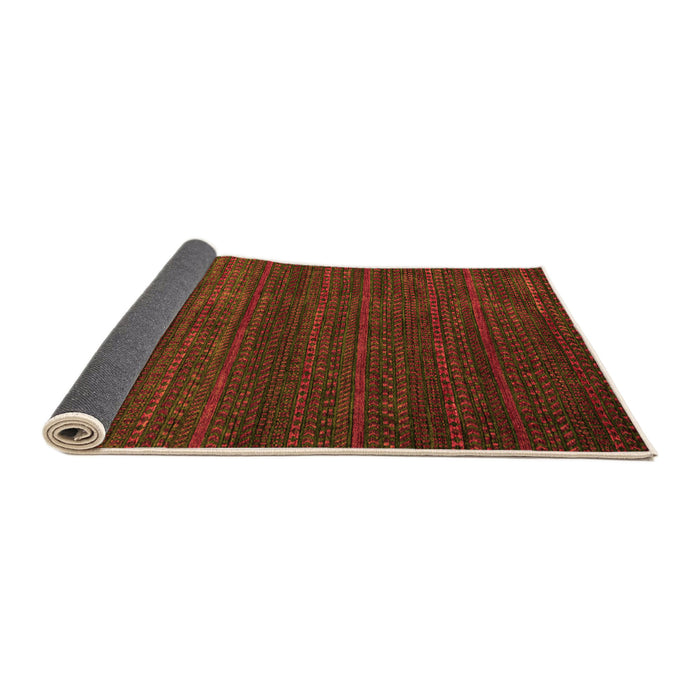 Sideview of Abstract Orange Modern Rug, abs5578org