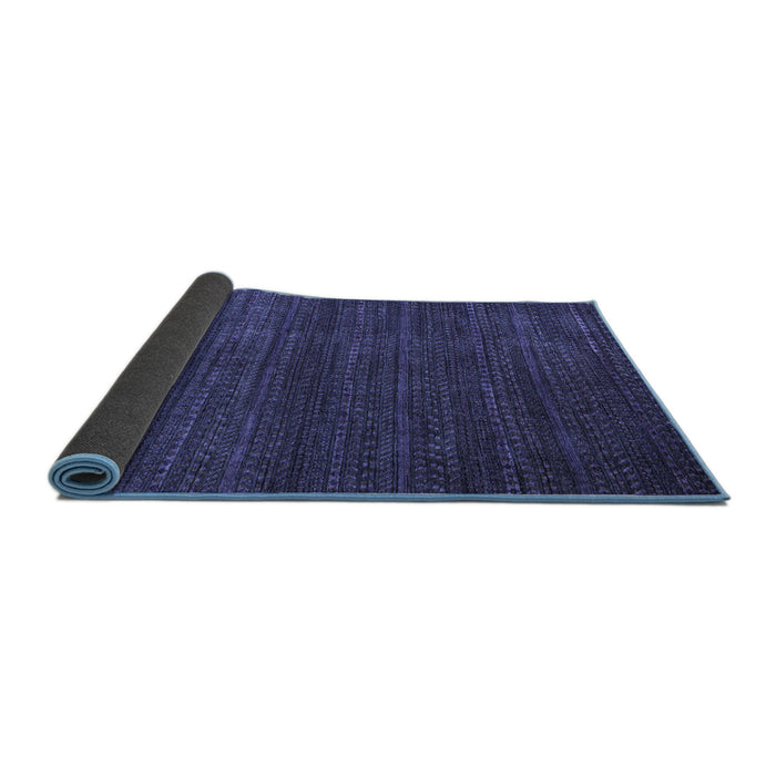 Sideview of Abstract Blue Modern Rug, abs5578blu