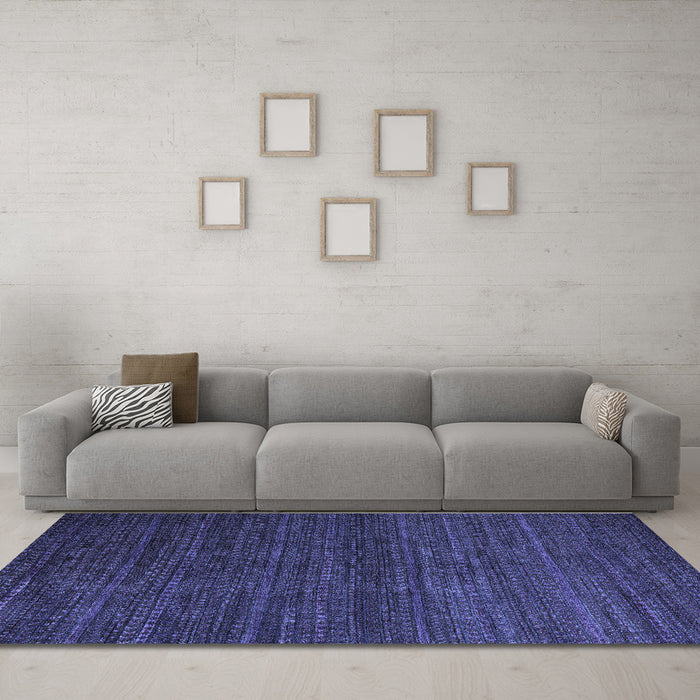 Machine Washable Abstract Blue Modern Rug in a Living Room, wshabs5578blu