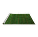 Sideview of Machine Washable Abstract Green Modern Area Rugs, wshabs5578grn