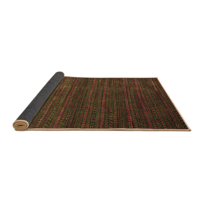 Sideview of Abstract Brown Modern Rug, abs5578brn