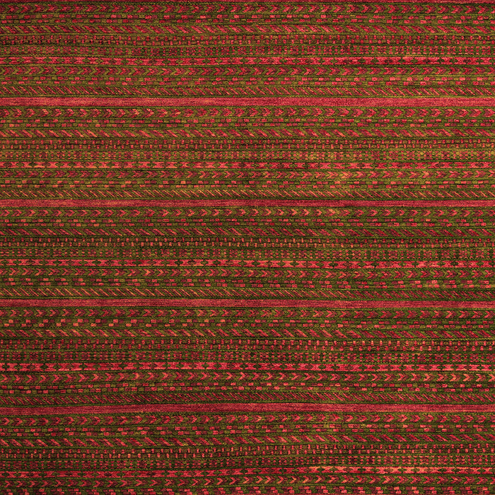 Square Machine Washable Abstract Orange Modern Area Rugs, wshabs5578org