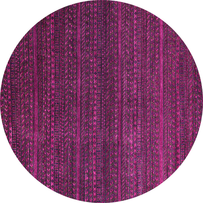 Round Abstract Pink Modern Rug, abs5578pnk