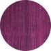 Round Machine Washable Abstract Pink Modern Rug, wshabs5578pnk