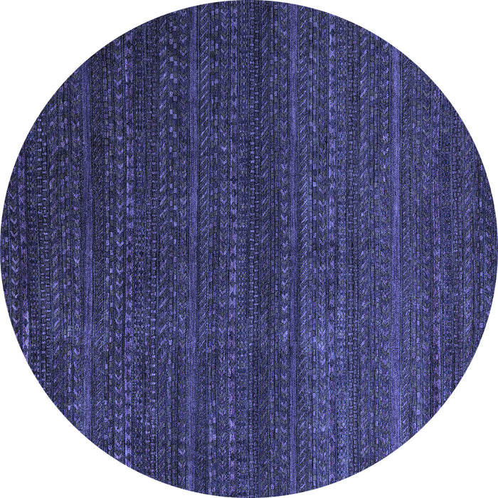 Round Machine Washable Abstract Blue Modern Rug, wshabs5578blu