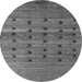 Round Machine Washable Abstract Gray Modern Rug, wshabs5579gry