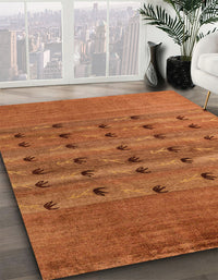 Abstract Red Modern Rug, abs5579