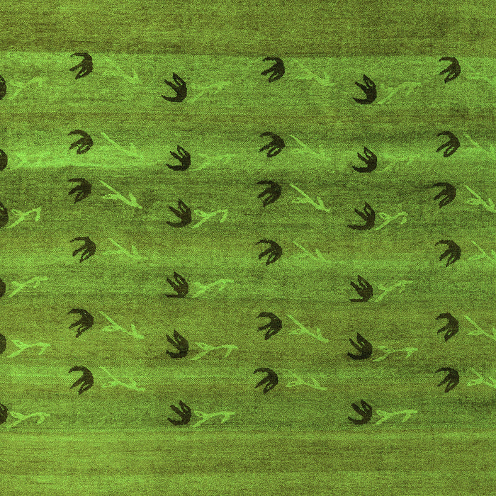 Machine Washable Abstract Green Modern Area Rugs, wshabs5579grn