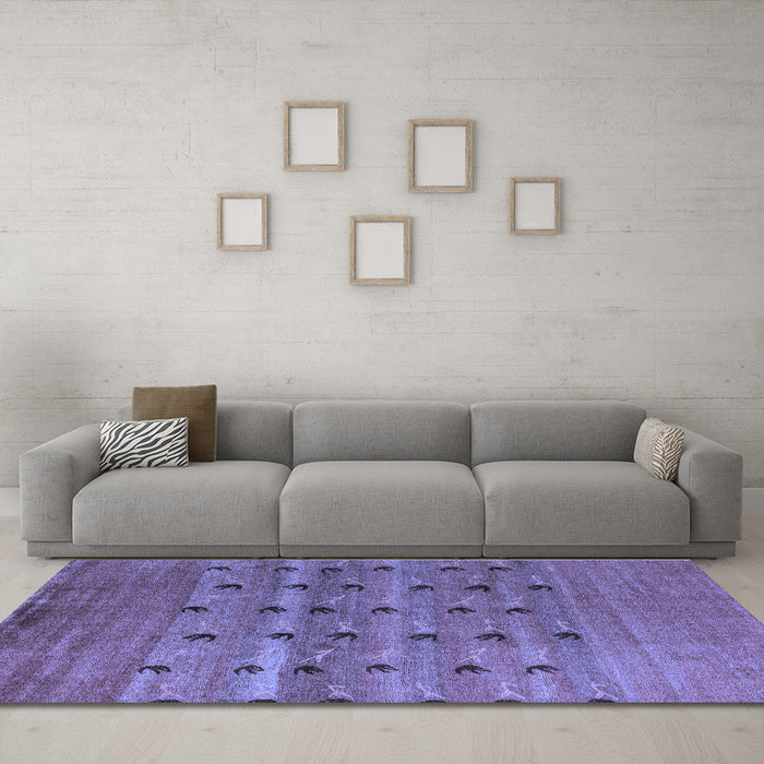 Machine Washable Abstract Blue Modern Rug in a Living Room, wshabs5579blu