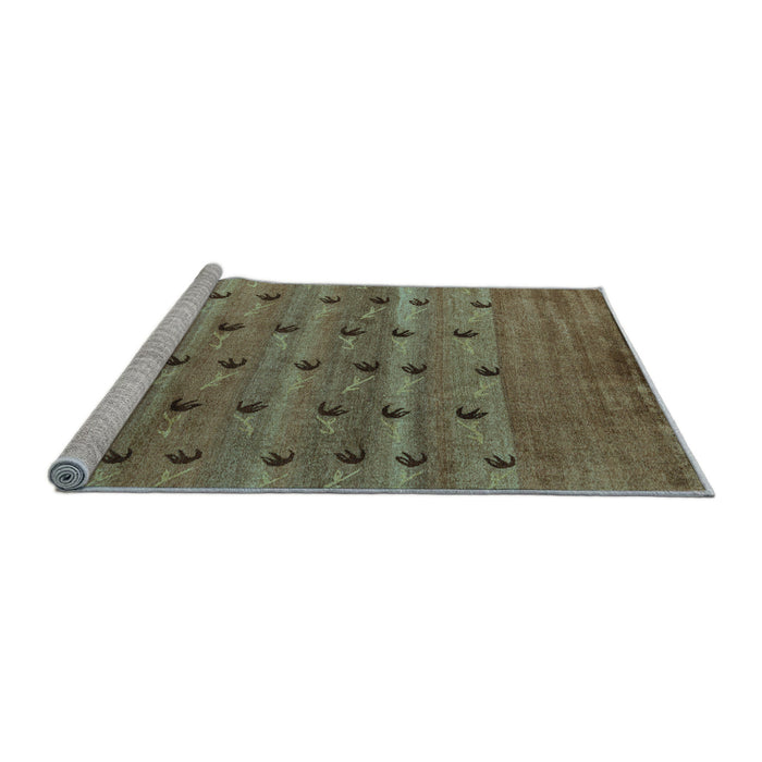Sideview of Machine Washable Abstract Light Blue Modern Rug, wshabs5579lblu
